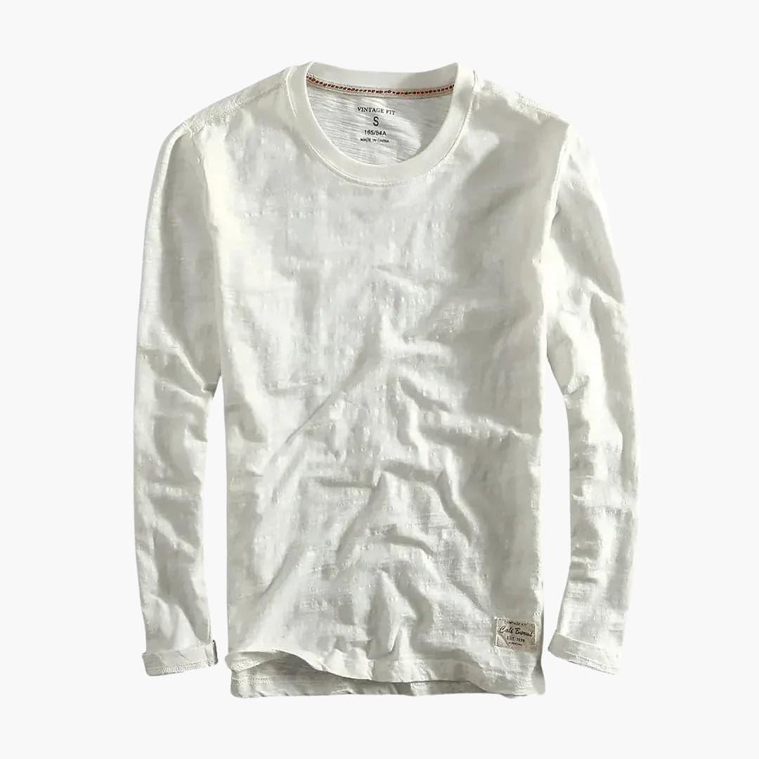 Men's Long-Sleeve T-Shirt with Crew Neck and Straight Hem - Opera New York
