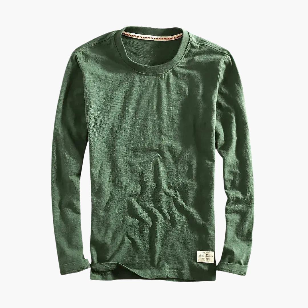 Men's Long-Sleeve T-Shirt with Crew Neck and Straight Hem - Opera New York
