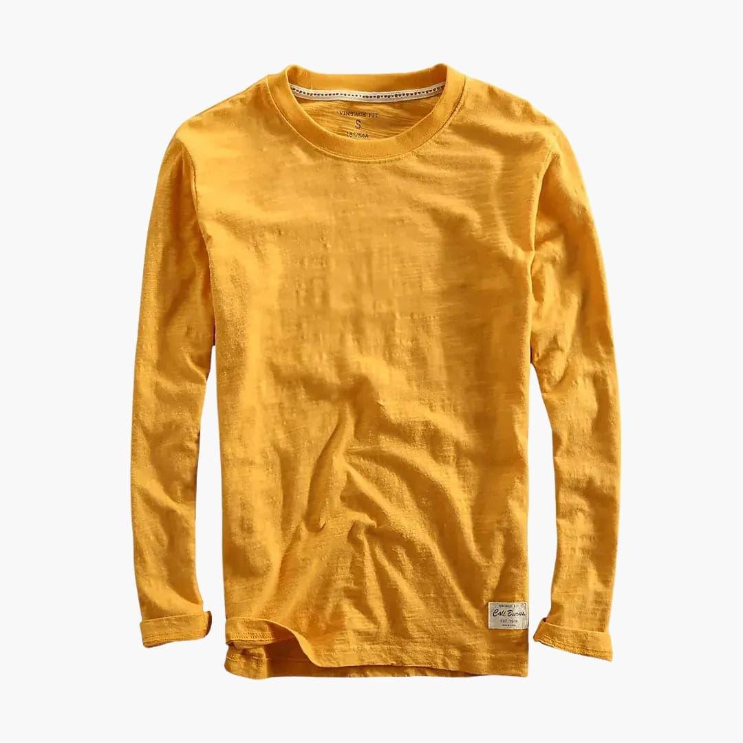 Men's Long-Sleeve T-Shirt with Crew Neck and Straight Hem - Opera New York