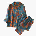Women's Fleece Pajama Set with Bear Motif and Elastic Waistband