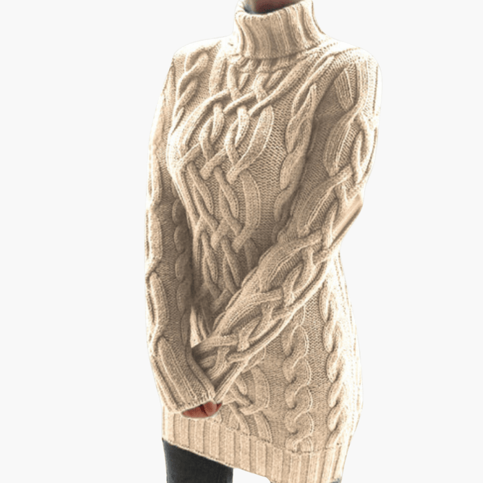 Turtleneck Knit Sweater for Women – Elegant, Soft Top