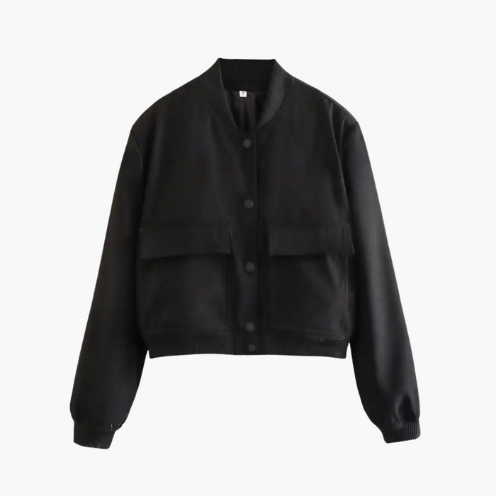 Women's Utility Bomber Jacket with Large Pockets
