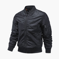 Men's Bomber Jacket with Zipper and Sleeve Pocket