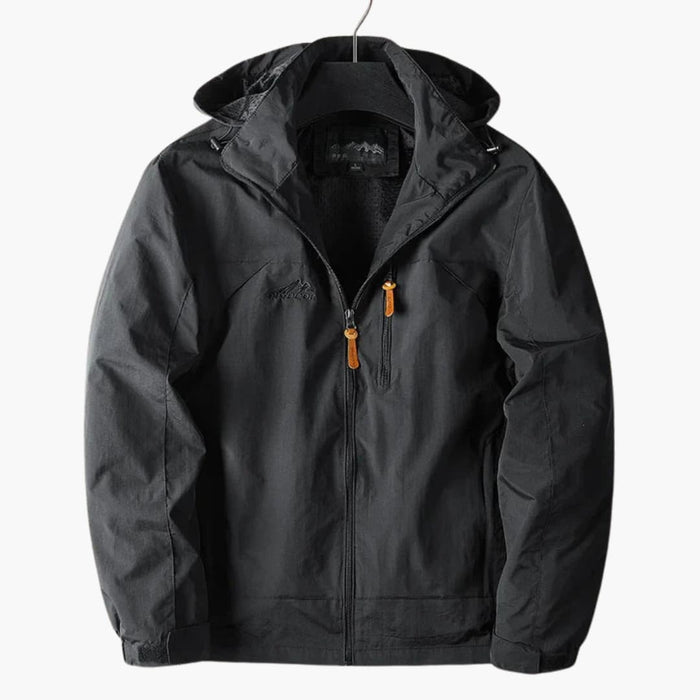 Men’s Outdoor Jacket with Hood and Zipper