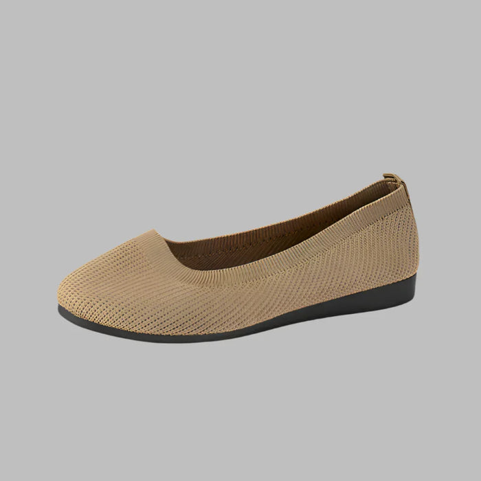 Women's Slip-On Flat Shoes with Textured Upper