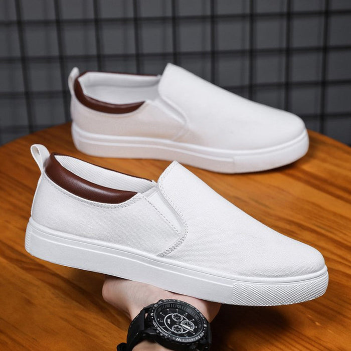 Men's Canvas Slip-On Sneakers with Orthopedic Insole