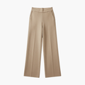 Women’s Knitted Trousers with Elastic Waist and Wide Legs