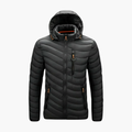 Men’s Hooded Padded Jacket with Zip Front and Side Pockets