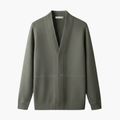Men's Open Front Cardigan with Structured Stitch Detailing