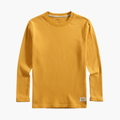 Men's Long-Sleeve T-Shirt with Crew Neck and Straight Hem