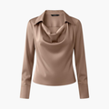 Women’s Blouse with Cowl Neck and Long Sleeves