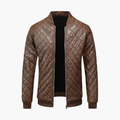 Men’s Quilted Bomber Jacket with Zipper Front