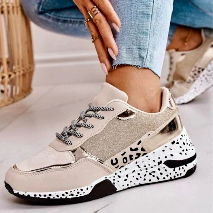 Women's Chunky Platform Sneakers Lace-Up Orthopedic