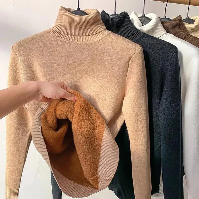 Women's Turtleneck Sweater with Long Sleeves
