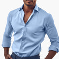 Men's Shirt with Collar and Long Sleeves