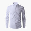 Men's Long Sleeve Shirt with Collar and Button Placket