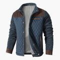 Men's Quilted Jacket with Snap Button Closure