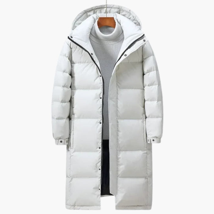 Men’s Long Parka with Hood and Zipper