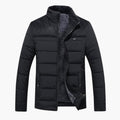Men's Jacket with Stand-Up Collar and Quilting