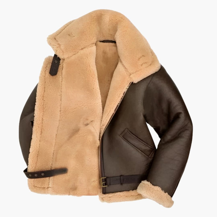 Men’s Aviator Jacket with Wide Collar