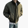 Men’s Bomber Jacket with High Collar and Side Pockets