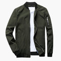 Men's Bomber Jacket with Ribbed Accents and Practical Pockets