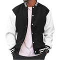 Men’s Bomber Jacket with Snap Buttons and Pockets