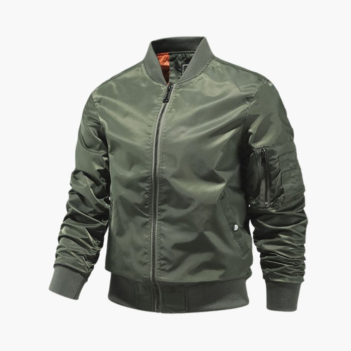 Men’s Bomber Jacket with Zip Closure
