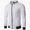 Men’s Bomber Jacket with Zip and Ribbed Cuffs