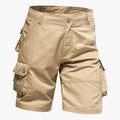 Men's Cargo Shorts with Button Closure and Flap Pockets