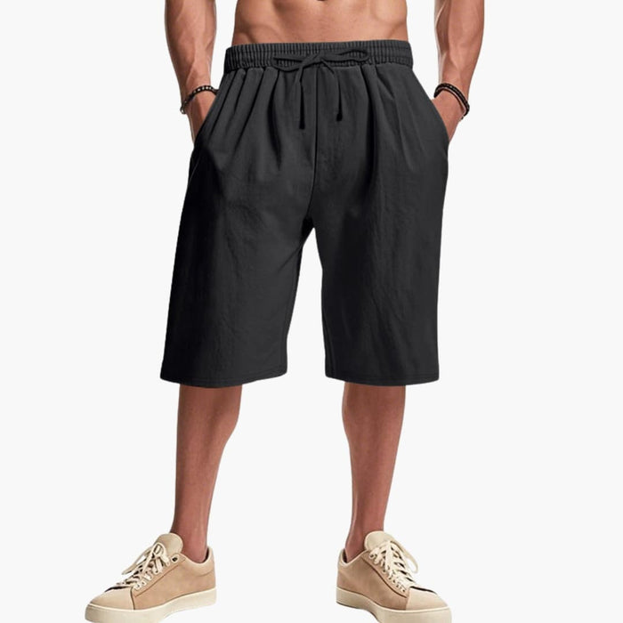 Men’s Cargo Shorts with Elastic Waist and Pockets
