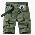 Men's Cargo Shorts with Elastic Waistband and Flap Pockets