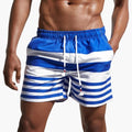 Men’s Color Block Swim Trunks with Drawstring Waist