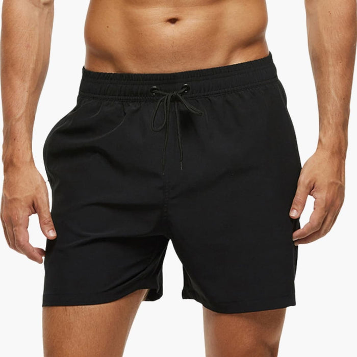 Men’s Comfortable Swim Shorts with Elastic Waist and Drawstring