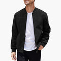 Men’s Hip-Length Bomber Jacket with Elastic Cuffs
