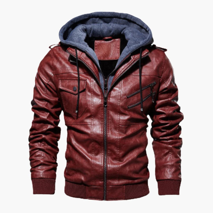 Men’s Hooded Jacket with Multiple Pockets