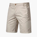 Men's Knee-Length Shorts with Belt Loops and Zip Closure