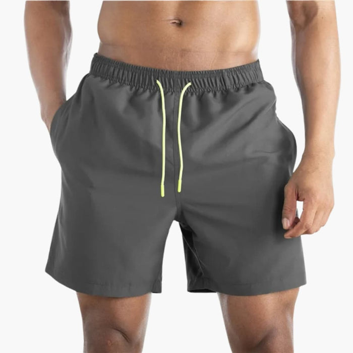 Men’s Mid-Length Swim Trunks with Drawstring Waist