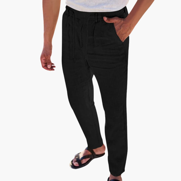 Men’s Pants with Elastic Waist and Side Pockets