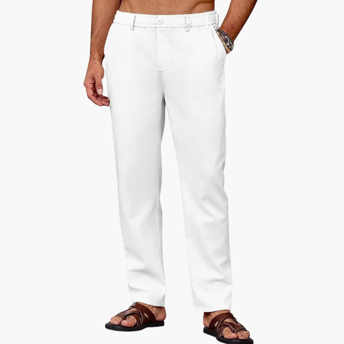 Men’s Pants with Elastic Waist and Straight Leg