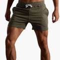 Men's Short-Length Striped Shorts with Drawstring and Side Pockets