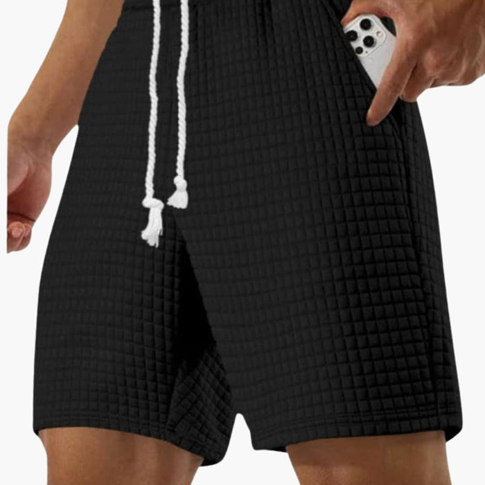 Men's Sports Shorts with Elastic Waist and Side Pockets