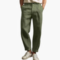 Men’s Summer Pants with Elastic Waist and Regular Fit