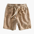 Men's Summer Shorts with Elastic Waistband and Drawstring Closure