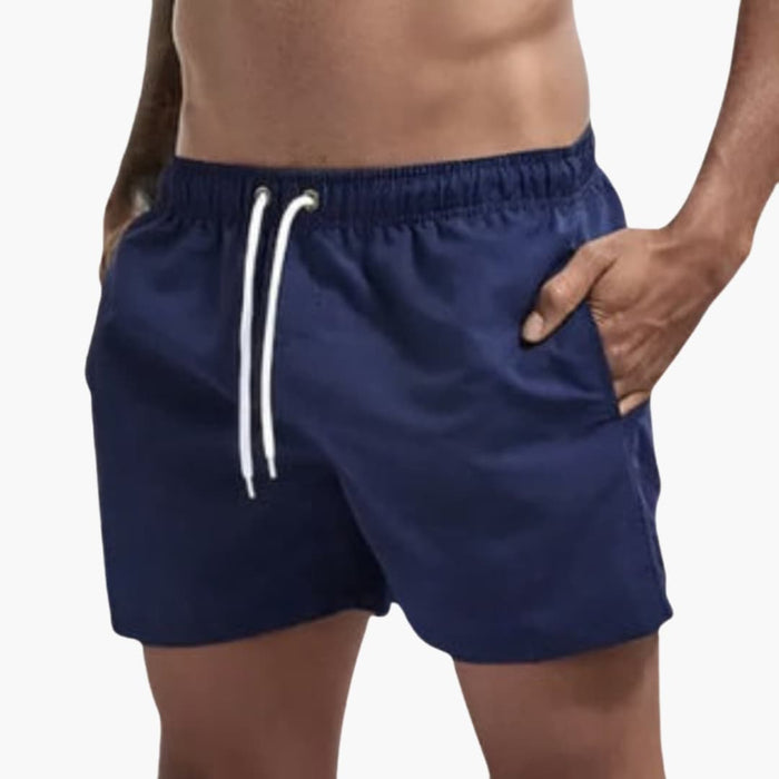 Men’s Swim Shorts with Elastic Waistband and Water-Resistant Material