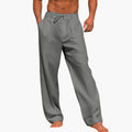 Men’s Wide Leg Pants with Elastic Waist and Pockets