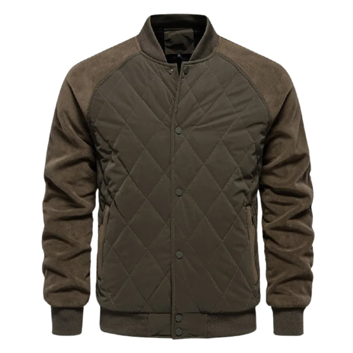 Men’s Zip-Up Bomber Jacket with Ribbed Hem