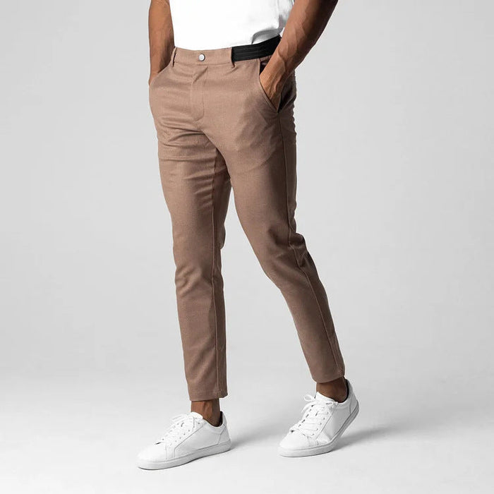 Men's Slim Fit Chino Pants with Front Pockets