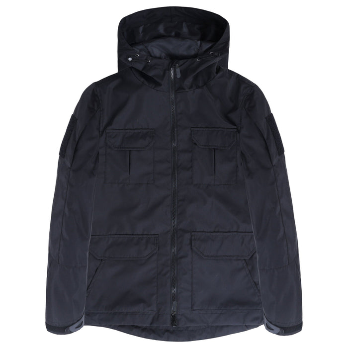 Men's Hooded Field Jacket Multi-Pocket Zip Front