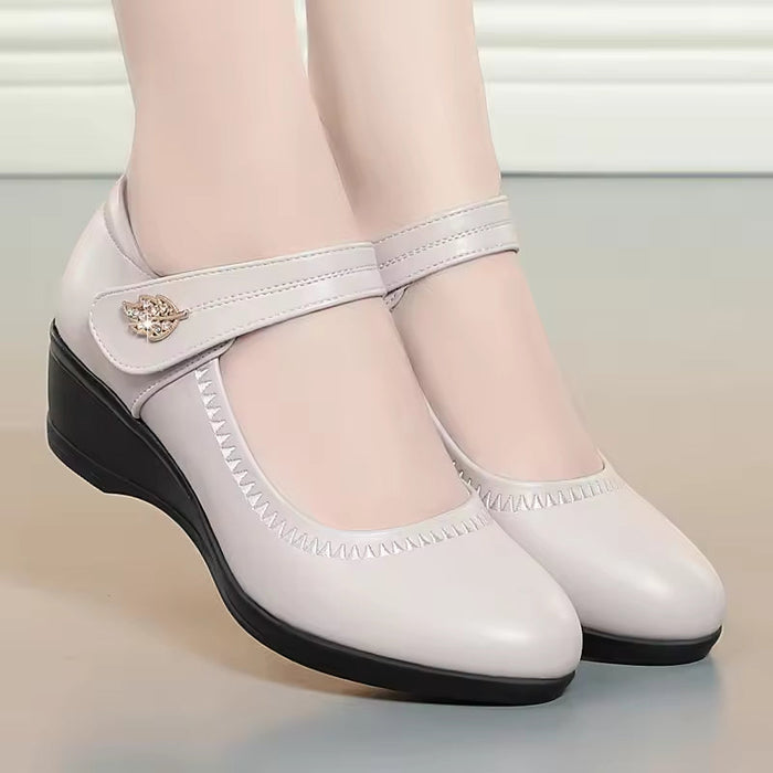 Women's Round Toe Mary Jane Shoes with Ankle Strap